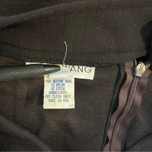 Helen Wang Brown Long Pencil Skirt Merino Wool Double Knit - Picture 3 of 8